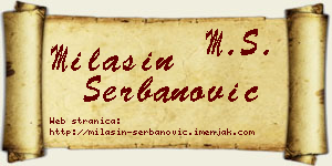 Milašin Šerbanović vizit kartica